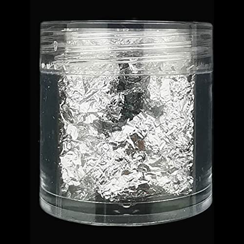 TSMORY Silberfarbene Goldfolien-Chips, Folienflocken, Pailletten, Glitzer, Dekoration TSMORY Silberfarbene Goldfolien-Chips, Folienflocken, Pailletten, Glitzer, Dekoration von TSMORY