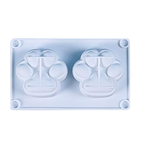 TSMORY Silikonform mit 2 Mulden, Katzenpfoten, Kristall, Epoxidharz, Gips, Kerzenform TSMORY Silikonform mit 2 Mulden, Katzenpfoten, Kristall, Epoxidharz, Gips, Kerzenform von TSMORY