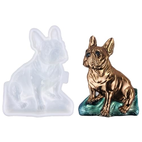 TSMORY Silikonformen für Hunde, 3D-Tier-Harz-Form, große Hundestatue, Epoxid-Gussform für Wandbehang, Tür, Heimdekoration von TSMORY