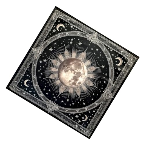 TSMORY Tarot-Tischdecke, Mond, Planet, Astrologie, Altäre, Tuch, Wahrsagungskarte, Tischdecke, Wandteppich, Hexerei-Zubehör TSMORY Tarot-Tischdecke, Mond, Planet, Astrologie, Altäre, Tuch, Wahrsagungskarte, Tischdecke, Wandteppich, Hexerei-Zubehör von TSMORY