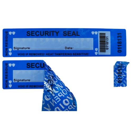 TSPC SECSEAL 50 Stück 25 x 110 mm Hitzemanipulationsmarkierung, fluoreszierende Markierung, rückstandsfrei, manipulationssicher, manipulationssicher, 25 x 110 mm, mattblau, Seriennummer TSPC SECSEAL 50 Stück 25 x 110 mm Hitzemanipulationsmarkierung, fluoreszierende Markierung, rückstandsfrei, manipulationssicher, manipulationssicher, 25 x 110 mm, mattblau, Seriennummer von TSPC SECSEAL