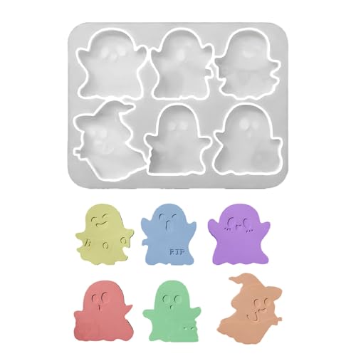 Halloween Silikonformen, Gespenster-Silikonformen Halloween Deko, Gießform Geist Silikon Kerzenformen Zum Gießen, Backform Für Schokolade, Süßigkeiten,Eiswürfel Halloween Silikonformen, Gespenster-Silikonformen Halloween Deko, Gießform Geist Silikon Kerzenformen Zum Gießen, Backform Für Schokolade, Süßigkeiten,Eiswürfel von TSQZE
