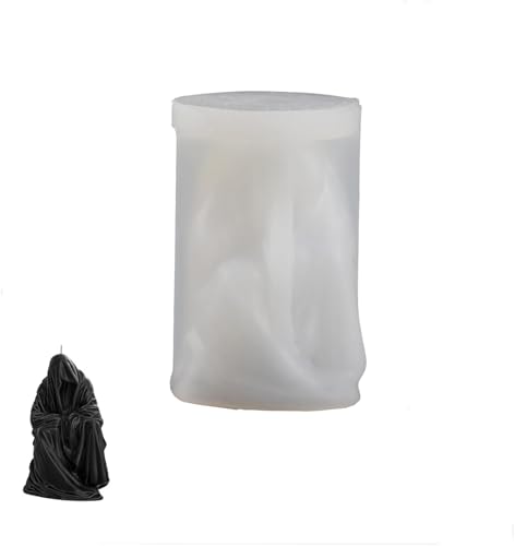 Halloween Silikonformen Kerzen Totenkopf Deko Silikon Gießform, Fondant Form 3D Silikon Totenkopf Kerze Schimmel Für Fondant,Seife,Schokolade,Kuchen Dekoration (A) von TSQZE