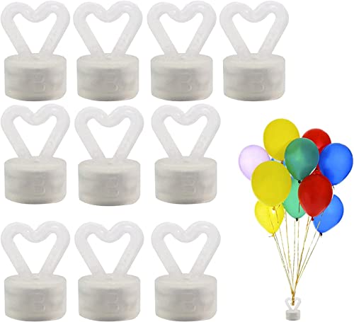 Luftballons Gewichte Kunststoff Set, 10 Stück Ballongewichte für Heliumballons Herz Quastenkegel für Geburtstag Tischdekoration Gastgeschenke Hochzeiten Dekoration (style heart) von TSQZE