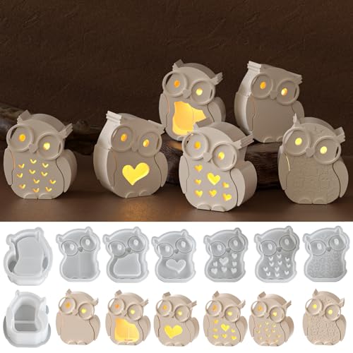 Silikonformen Gießformen Vogel, Silikonform Für Gips Gipsformen Zum Gießen, Epoxidharz Formen Giessformen Silikon Ostern Für Handwerk，Geschenke Heimdekoration (Eule) von TSQZE