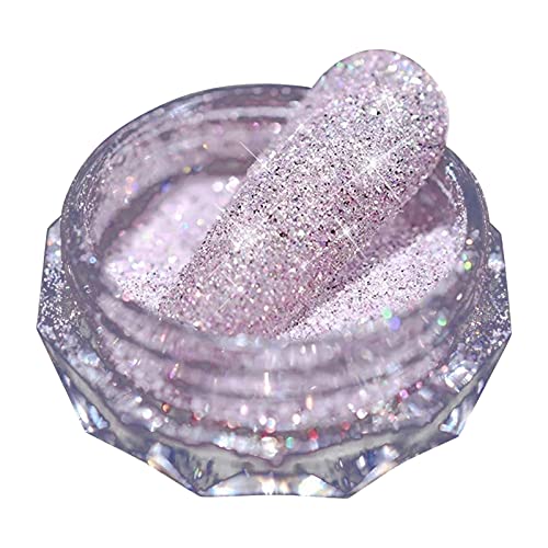 Glitzerpulver Nägel Glitzer Nagel Pailletten Nail art Glitter für Nägel Decals,Körper Glitzer Pulver Deko Nagelpulver Glitter Shiny Nail Art Powder für Gesicht Körper DIY Nagelkunst Make up (G) von TT-