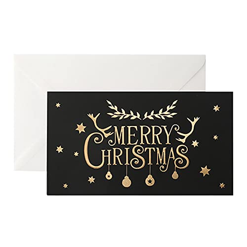 Weihnachtskarten mit Umschlägen, Weihnachten Karten, Klappkarten Grußkarten Blanko Karte Weihnachten Weihnachtspostkartenfür Weihnachtsgrüße an Familie, Freunde, Kunden Kinder, (B, Onesize) von TT-