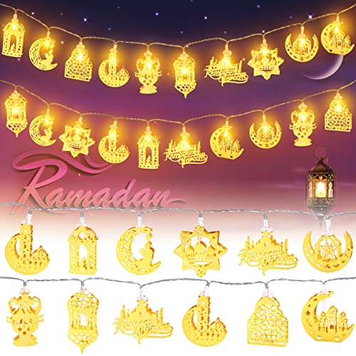 TTCOTOKE Ramadan Lichterkette, 20 LEDs Muslim, 3M Eid Ramadan Laternen Lichterkette, Lichterketten Ramadan Dekoration, Islam Festival Lichter Ramadan Dekoration für Außen Innen… TTCOTOKE Ramadan Lichterkette, 20 LEDs Muslim, 3M Eid Ramadan Laternen Lichterkette, Lichterketten Ramadan Dekoration, Islam Festival Lichter Ramadan Dekoration für Außen Innen… von TTCOTOKE