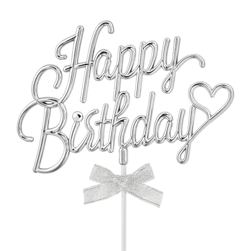 Happy Birthday Kuchen Deko, Happy Birthday Tortendeko, Happy Birthday Topper, Cake Topper Geburtstag, Kuchendeko Geburtstag für Geburtstagsfeier für Kinder und Erwachsene von TTDCQQID