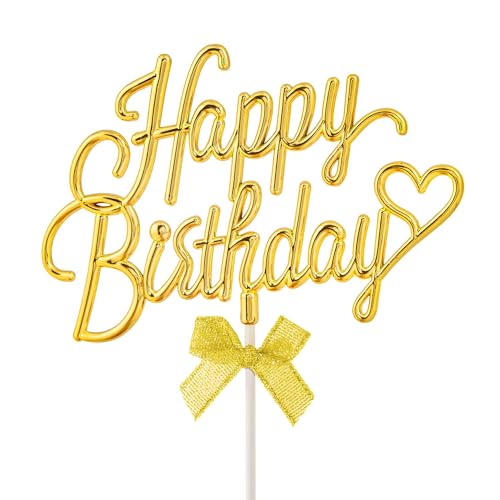 Happy Birthday Topper, Happy Birthday Tortendeko, Happy Birthday Kuchen Deko, Cake Topper Geburtstag, Kuchendeko Geburtstag für Geburtstagsfeier für Kinder und Erwachsene von TTDCQQID