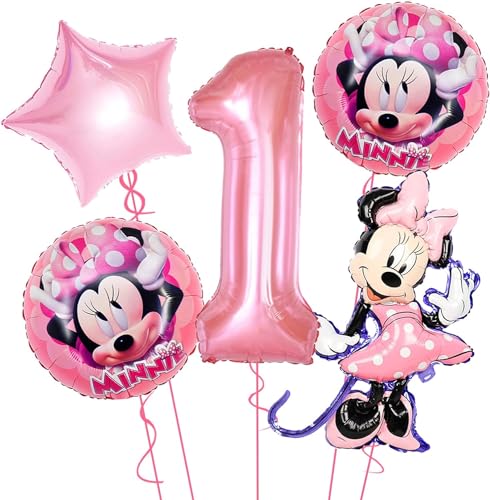 Luftballons Geburtstag 1 Jahre, Luftballons 1. Geburtstag Mädchen, Luftballons Geburtstag Mädchen, Folienballon 1 Rosa Kindergeburtstag Luftballons für Kinder Geburtstag Party Dekoration von TTDCQQID