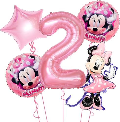 Luftballons Geburtstag 2 Jahre, Luftballons 2. Geburtstag Mädchen, Luftballons Geburtstag Mädchen, Folienballon 2 Rosa Kindergeburtstag Luftballons für Kinder Geburtstag Party Dekoration von TTDCQQID