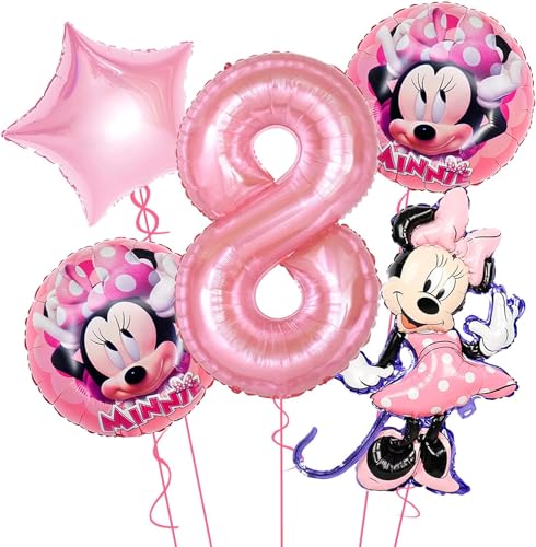 Luftballons Geburtstag 8 Jahre, Luftballons 8. Geburtstag Mädchen, Luftballons Geburtstag Mädchen, Folienballon 8 Rosa Kindergeburtstag Luftballons für Kinder Geburtstag Party Dekoration von TTDCQQID