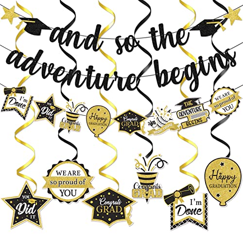 Abschlussfeier Dekorationen 2025 Schwarz und Gold Und So Das Abenteuer Begins Banner Adventure Awaits Party Dekorationen Klasse 2025 Abschlussdekorationen Schwarz und Gold Abschlussfeier Dekorationen 2025 Schwarz und Gold Und So Das Abenteuer Begins Banner Adventure Awaits Party Dekorationen Klasse 2025 Abschlussdekorationen Schwarz und Gold von TTDQ
