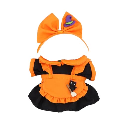 TTETTZ 3X Puppen Maid Kleid mit Schürze Stirnband Miniatur Kleidung ACCS Kostüm für 6 Zoll von TTETTZ