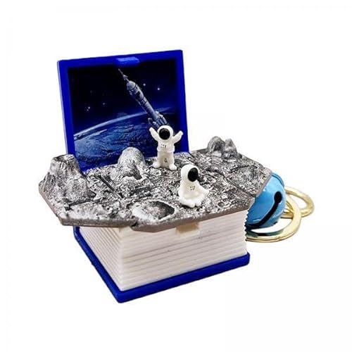 TTETTZ 5 X 3D Buch Schlüsselanhänger, Kreativer, Süßer Schlüsselanhänger für Autoschlüssel, Faltbare Mini Autoschlüssel Schlüsselanhänger für Jungen, von TTETTZ