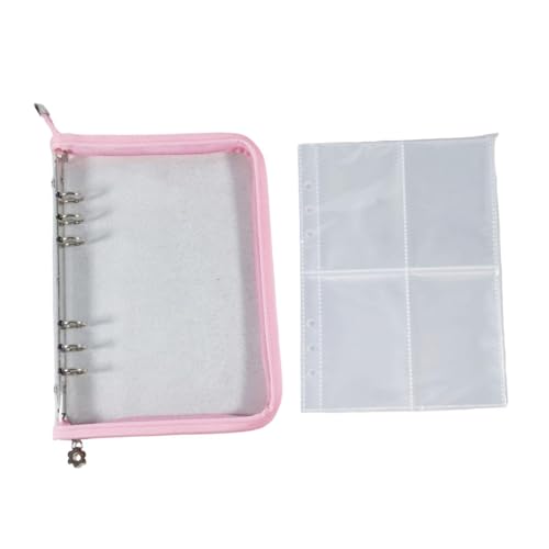 TTETTZ Fotoalbum Sammelalbum Ringbuch Kartenalbum Fotokartenhalter mit 6 Mechanik Und 25 Nachfüllbaren Innenseiten Aus PVC Zur Aufbewahrung von Reiseer, Rosa TTETTZ Fotoalbum Sammelalbum Ringbuch Kartenalbum Fotokartenhalter mit 6 Mechanik Und 25 Nachfüllbaren Innenseiten Aus PVC Zur Aufbewahrung von Reiseer, Rosa von TTETTZ