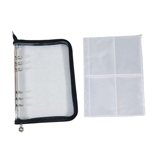 TTETTZ Fotoalbum Sammelalbum Ringbuch Kartenalbum Fotokartenhalter mit 6 Mechanik Und 25 Nachfüllbaren Innenseiten Aus PVC Zur Aufbewahrung von Reiseer, Schwarz TTETTZ Fotoalbum Sammelalbum Ringbuch Kartenalbum Fotokartenhalter mit 6 Mechanik Und 25 Nachfüllbaren Innenseiten Aus PVC Zur Aufbewahrung von Reiseer, Schwarz von TTETTZ