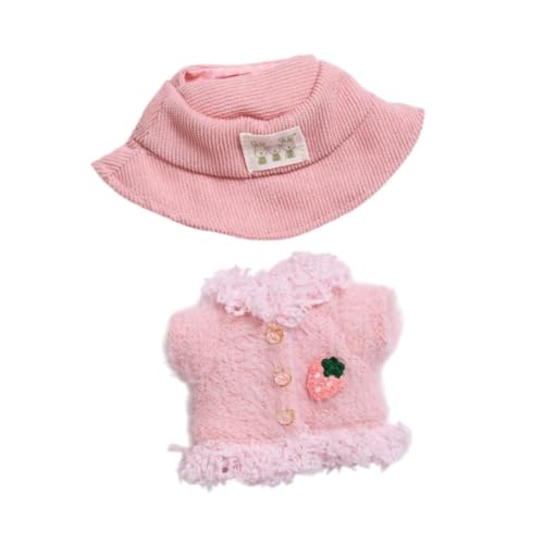 TTETTZ Puppenmantel für Rollenspiele, Outfit für Kleine Mädchen, DIY Kleidung für 6,69 Zoll Puppen, Rosa von TTETTZ