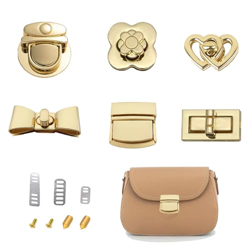 6 Sets Drehverschluss herzförmige Schleife Blume rechteckig Schild Geldbörse Verschluss Drehverschlüsse für DIY Handtasche Leder Handwerk Schultertasche Geldbörse Handwerk Herstellung 6 Sets Drehverschluss herzförmige Schleife Blume rechteckig Schild Geldbörse Verschluss Drehverschlüsse für DIY Handtasche Leder Handwerk Schultertasche Geldbörse Handwerk Herstellung von TTFdacai