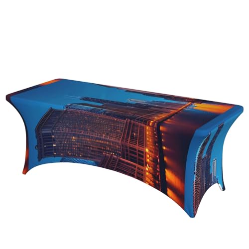 TTIGLHOH Chicago Night Tischdecke für Standardtische, universelle rechteckige Tischdecke für Hochzeit, Bankett, Party TTIGLHOH Chicago Night Tischdecke für Standardtische, universelle rechteckige Tischdecke für Hochzeit, Bankett, Party von TTIGLHOH