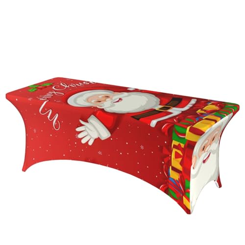 TTIGLHOH Frohe Weihnachten Tischdecke für Standardtische, universelle rechteckige Tischdecke für Hochzeit, Bankett, Party TTIGLHOH Frohe Weihnachten Tischdecke für Standardtische, universelle rechteckige Tischdecke für Hochzeit, Bankett, Party von TTIGLHOH