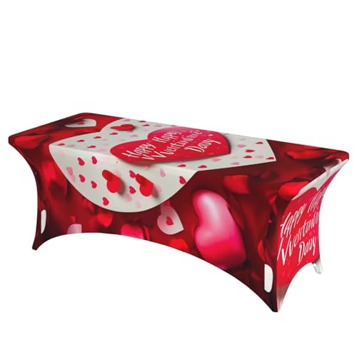 TTIGLHOH Happy Valentine's Day Tischdecke für Standardtische, universelle rechteckige Tischdecke für Hochzeit, Bankett, Party TTIGLHOH Happy Valentine's Day Tischdecke für Standardtische, universelle rechteckige Tischdecke für Hochzeit, Bankett, Party von TTIGLHOH