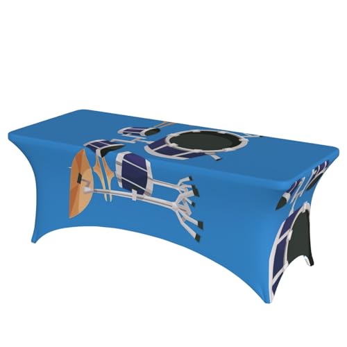TTIGLHOH Jazz Drum Tischdecke für Standardtische, universelle rechteckige Tischdecke für Hochzeit, Bankett, Party TTIGLHOH Jazz Drum Tischdecke für Standardtische, universelle rechteckige Tischdecke für Hochzeit, Bankett, Party von TTIGLHOH