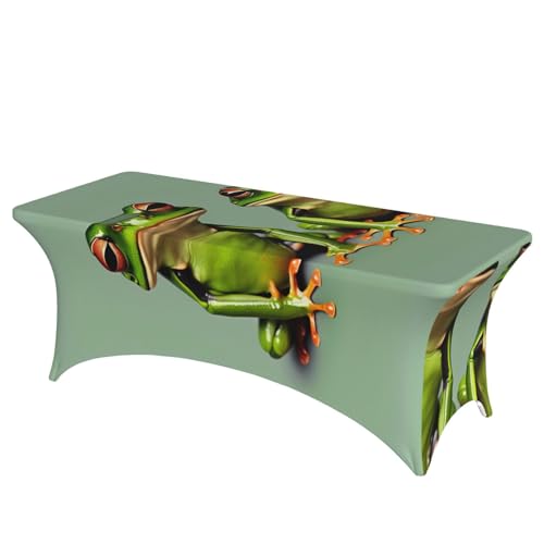 TTIGLHOH Lustige grüne Frösche, 1 Tischdecke für Standardtische, universelle rechteckige Tischdecke für Hochzeit, Bankett, Party TTIGLHOH Lustige grüne Frösche, 1 Tischdecke für Standardtische, universelle rechteckige Tischdecke für Hochzeit, Bankett, Party von TTIGLHOH