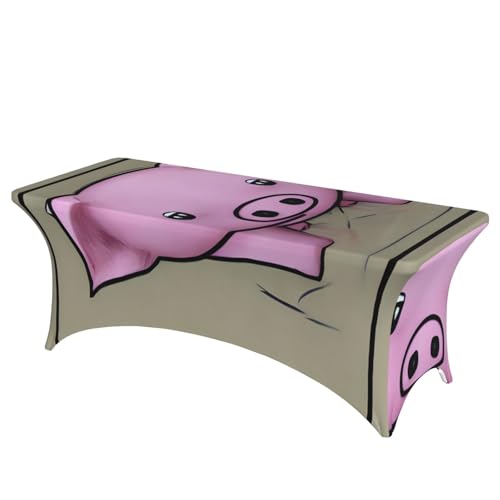 TTIGLHOH Puderschwein-Tischdecke für Standardtische, universelle rechteckige Tischdecke für Hochzeit, Bankett, Party TTIGLHOH Puderschwein-Tischdecke für Standardtische, universelle rechteckige Tischdecke für Hochzeit, Bankett, Party von TTIGLHOH