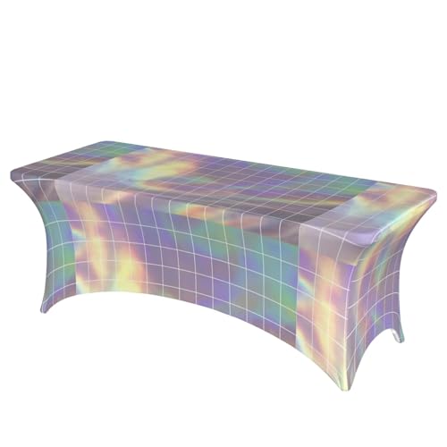 TTIGLHOH Reflektierende quadratische Tischdecke für Standardtische, universelle rechteckige Tischdecke für Hochzeit, Bankett, Party TTIGLHOH Reflektierende quadratische Tischdecke für Standardtische, universelle rechteckige Tischdecke für Hochzeit, Bankett, Party von TTIGLHOH