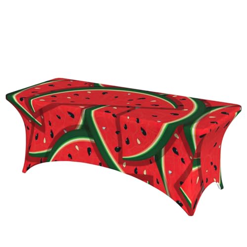 TTIGLHOH Rote Wassermelonen-Tischdecke für Standardtische, universelle rechteckige Tischdecke für Hochzeit, Bankett, Party TTIGLHOH Rote Wassermelonen-Tischdecke für Standardtische, universelle rechteckige Tischdecke für Hochzeit, Bankett, Party von TTIGLHOH