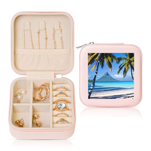 TTIGLHOH Tahiti Beaches Reise-Schmuckschatulle, kleine Schmuck-Organizer-Boxen für Damen, für Ohrringe, Ringe, Halsketten, Armbänder TTIGLHOH Tahiti Beaches Reise-Schmuckschatulle, kleine Schmuck-Organizer-Boxen für Damen, für Ohrringe, Ringe, Halsketten, Armbänder von TTIGLHOH