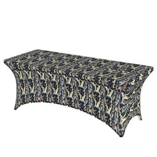 TTIGLHOH Tischdecke mit Fischmuster für Standardtische, universelle rechteckige Tischdecke für Hochzeit, Bankett, Party TTIGLHOH Tischdecke mit Fischmuster für Standardtische, universelle rechteckige Tischdecke für Hochzeit, Bankett, Party von TTIGLHOH