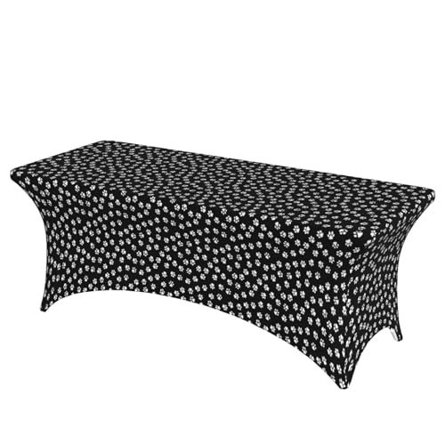 TTIGLHOH Tischdecke mit Pfotenabdruck für Standardtische, universelle rechteckige Tischdecke für Hochzeit, Bankett, Party TTIGLHOH Tischdecke mit Pfotenabdruck für Standardtische, universelle rechteckige Tischdecke für Hochzeit, Bankett, Party von TTIGLHOH