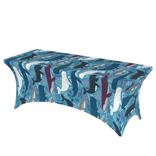 TTIGLHOH Tischdecke mit Walmuster für Standardtische, universelle rechteckige Tischdecke für Hochzeit, Bankett, Party TTIGLHOH Tischdecke mit Walmuster für Standardtische, universelle rechteckige Tischdecke für Hochzeit, Bankett, Party von TTIGLHOH