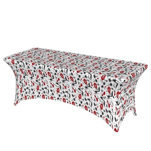TTIGLHOH Tischdecke mit hohen Absätzen für Standardtische, universelle rechteckige Tischdecke für Hochzeit, Bankett, Party TTIGLHOH Tischdecke mit hohen Absätzen für Standardtische, universelle rechteckige Tischdecke für Hochzeit, Bankett, Party von TTIGLHOH