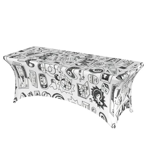 TTIGLHOH Videospiel-Tischdecke für Standardtische, universelle rechteckige Tischdecke für Hochzeit, Bankett, Party TTIGLHOH Videospiel-Tischdecke für Standardtische, universelle rechteckige Tischdecke für Hochzeit, Bankett, Party von TTIGLHOH