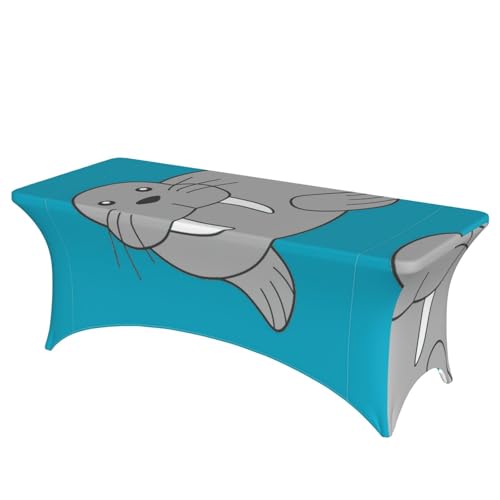 TTIGLHOH Walross Tischdecke für Standardtische, universelle rechteckige Tischdecke für Hochzeit, Bankett, Party TTIGLHOH Walross Tischdecke für Standardtische, universelle rechteckige Tischdecke für Hochzeit, Bankett, Party von TTIGLHOH