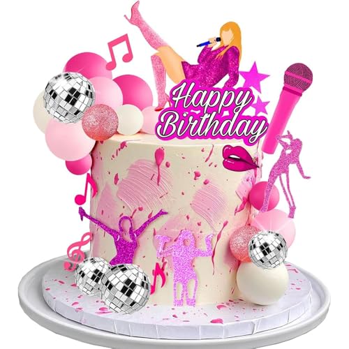 TTPSRY 26 Stück Musik Kuchen Topper Alles Gute zum Geburtstag Rosa Mädchen Tortendeko Kuchen Dekorationen Damen Tortendekoration TTPSRY 26 Stück Musik Kuchen Topper Alles Gute zum Geburtstag Rosa Mädchen Tortendeko Kuchen Dekorationen Damen Tortendekoration von TTPSRY
