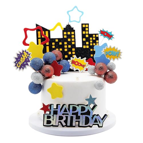 TTPSRY 51 Stück Magisches Schloss Tortendeko Happy Birthday Kuchen Deko Super helden Geburtstagsdeko Tortendeko Geburtstag für Kinder Geburtstagsfeiern TTPSRY 51 Stück Magisches Schloss Tortendeko Happy Birthday Kuchen Deko Super helden Geburtstagsdeko Tortendeko Geburtstag für Kinder Geburtstagsfeiern von TTPSRY
