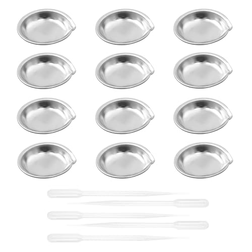 TTQiAnJ 12 Stück Runde Malfarbschalen und 5 Stück 3 ml Tropfe,Edelstahl Farbschale mit Mund,Kleine Runde Farbschale für DIY Kunst Handwerk Malerei Geeignet für Künstlerische Kreationen,Silber TTQiAnJ 12 Stück Runde Malfarbschalen und 5 Stück 3 ml Tropfe,Edelstahl Farbschale mit Mund,Kleine Runde Farbschale für DIY Kunst Handwerk Malerei Geeignet für Künstlerische Kreationen,Silber von TTQiAnJ