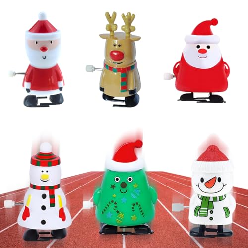 6 Stück Aufziehspielzeug Weihnachten, Figur Uhrwerk Spielzeug Aufziehfigur Adventskalender Füllung, Weihnachts Wind Up Springspielzeug Mitgebsel Kleinigkeiten Geschenke für Baby Kinder Erwachsene 6 Stück Aufziehspielzeug Weihnachten, Figur Uhrwerk Spielzeug Aufziehfigur Adventskalender Füllung, Weihnachts Wind Up Springspielzeug Mitgebsel Kleinigkeiten Geschenke für Baby Kinder Erwachsene von TTSVECD