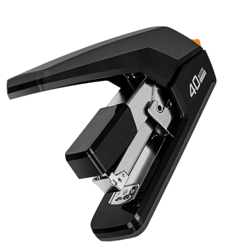 Heftgerät mit 40 Blatt Kapazität, Arbeitssparend, ergonomischer Griff, rutschfeste Basis, Büroheftmaschine von TTTLLNN