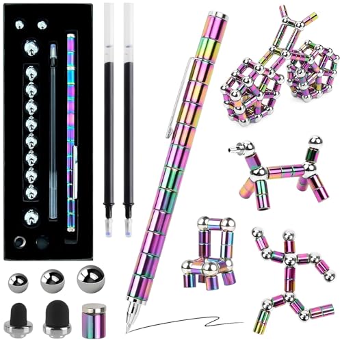 TTYSHIP® Magnetischer Kugelschreiber, Lustig Multifunktions Magnetic Fidget Pen, Magnetic Pen, Geschenk für Männer Frauen Teenager (Bunt) von TTYSHIP