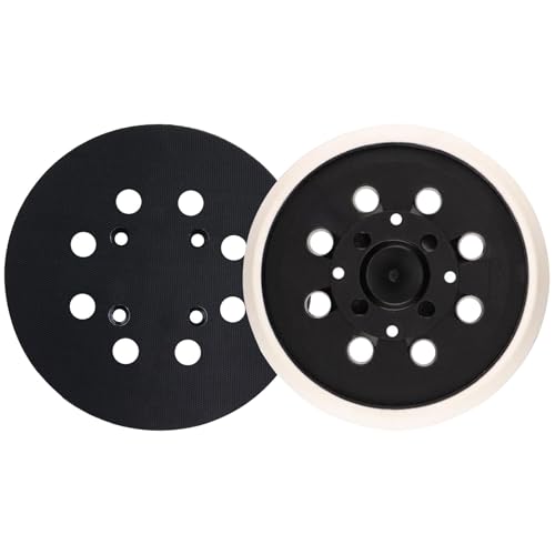 2 Stück 125 mm Professionelle Schleifteller mit Haken und Klettsystem, 8 Loch Schleifplatte, Kompatibel mit Bosch PEX 300 AE und PEX 400 AE Exzenterschleifer 2 Stück 125 mm Professionelle Schleifteller mit Haken und Klettsystem, 8 Loch Schleifplatte, Kompatibel mit Bosch PEX 300 AE und PEX 400 AE Exzenterschleifer von TUAKIMCE