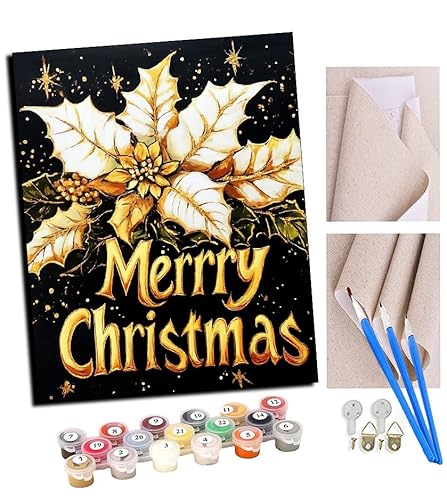TUDOUTU DIY Malen nach Zahlen für Erwachsene Anfänger Leinen Leinwand Acryl Anzahl Malerei Geschenke Goldener Heiligabend Wandkunst Home Decoration 40x50cm Mit Rahmen TUDOUTU DIY Malen nach Zahlen für Erwachsene Anfänger Leinen Leinwand Acryl Anzahl Malerei Geschenke Goldener Heiligabend Wandkunst Home Decoration 40x50cm Mit Rahmen von TUDOUTU