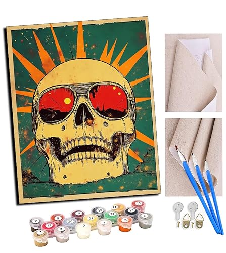 TUDOUTU DIY Malen nach Zahlen für Erwachsene Anfänger Leinen Leinwand Acryl Anzahl Malerei Geschenke Sengendes Hitzeskelett Wandkunst Home Decoration 40x50cm Mit Rahmen TUDOUTU DIY Malen nach Zahlen für Erwachsene Anfänger Leinen Leinwand Acryl Anzahl Malerei Geschenke Sengendes Hitzeskelett Wandkunst Home Decoration 40x50cm Mit Rahmen von TUDOUTU