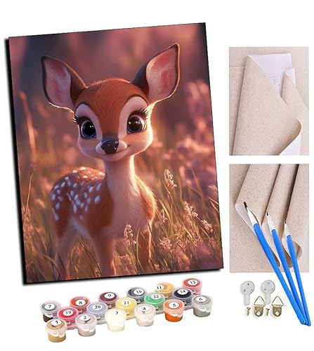 TUDOUTU Malen nach Zahlen Kits Art für Erwachsene mit Pinsel und Acrylpigment DIY Digitale Leinwand für Erwachsene Anfänger-Dämmerungselfenhirsch 16 * 20 Zoll Mit Rahmen TUDOUTU Malen nach Zahlen Kits Art für Erwachsene mit Pinsel und Acrylpigment DIY Digitale Leinwand für Erwachsene Anfänger-Dämmerungselfenhirsch 16 * 20 Zoll Mit Rahmen von TUDOUTU