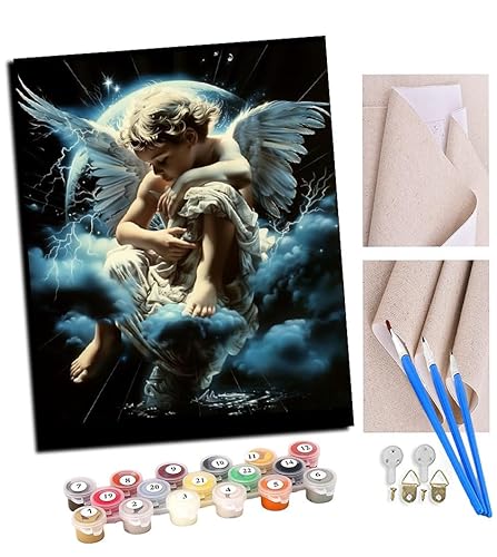TUDOUTU Malen nach Zahlen Kits Art für Erwachsene mit Pinsel und Acrylpigment DIY Digitale Leinwand für Erwachsene Anfänger-Mondlichtflügel 16 * 20 Zoll Mit Rahmen TUDOUTU Malen nach Zahlen Kits Art für Erwachsene mit Pinsel und Acrylpigment DIY Digitale Leinwand für Erwachsene Anfänger-Mondlichtflügel 16 * 20 Zoll Mit Rahmen von TUDOUTU